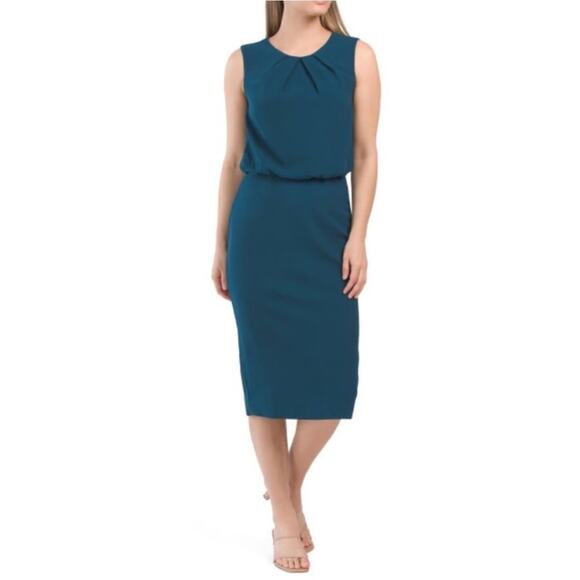 Dress the Population Amanda Dress Teal Size L - Picture 1 of 7